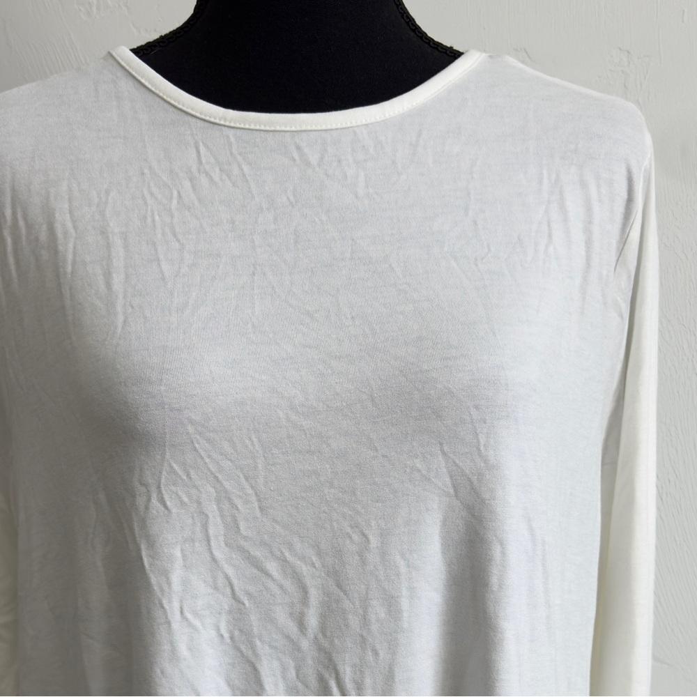 Old Navy Luxe NWT White Long Sleeve T Shirt M - Picture 3 of 6